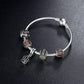 Feshionn IOBI bracelets ON SALE - Red Queen Crystal Crown Silver Bangle Bracelet