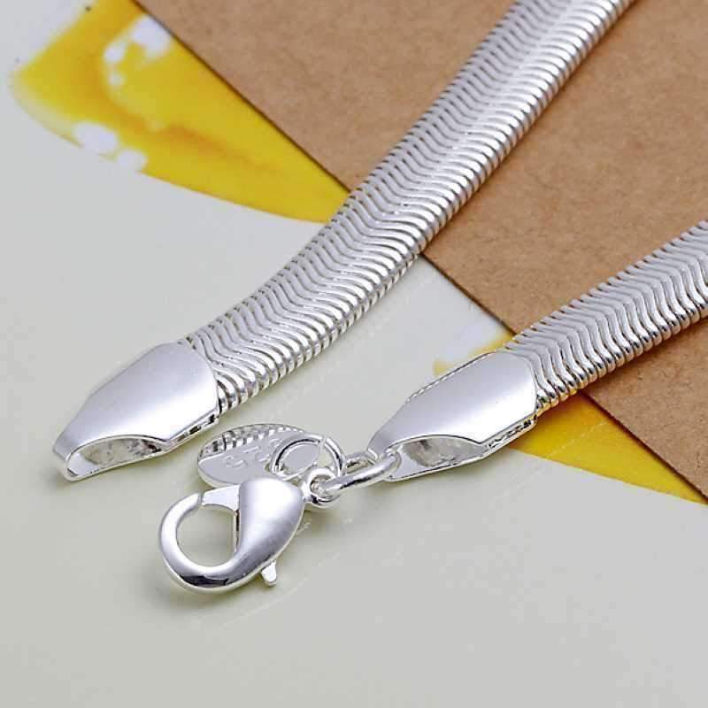 Feshionn IOBI bracelets ON SALE - Silken Silver Flat Herringbone Snake Chain Bracelet