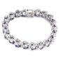 Feshionn IOBI bracelets Rainbow Fire Genuine Mystic Topaz Trillion Cut 29.8CT IOBI Precious Gems Tennis Bracelet