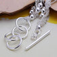 Feshionn IOBI bracelets Roly Beads Sterling Silver Toggle Bracelet