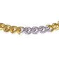 Feshionn IOBI bracelets Thin Cuban Link Two Tone Stainless Steel Men's Bracelet - Three Sizes Available