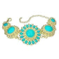 Feshionn IOBI bracelets Turquoise Vintage Journey Flower Medallion Bracelet in Three Colors