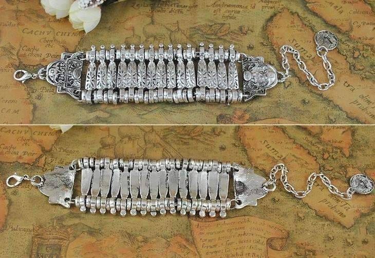 Feshionn IOBI bracelets Vintage Turkish Coin Link Medallion Bracelet