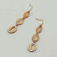 Feshionn IOBI Earrings Antiqued Gold Oval Coin Link Dangling Earrings