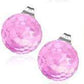 Feshionn IOBI Earrings Bubble Gum Pink CLEARANCE - Disco Ball Faceted Crystal Stud Earrings - Eight Colors!