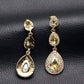 Feshionn IOBI Earrings Classique Champagne Triple Crystal Drop Earrings