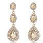 Feshionn IOBI Earrings Classique Champagne Triple Crystal Drop Earrings