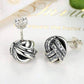 Feshionn IOBI Earrings CZ Accented Sterling Silver Love Knot Stud Earrings