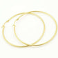 Feshionn IOBI Earrings Gold Plated Tubular Stainless Steel Classic Hoop Earrings Available in Four Sizes