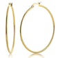 Feshionn IOBI Earrings Gold Plated Tubular Stainless Steel Classic Hoop Earrings Available in Four Sizes