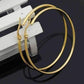 Feshionn IOBI Earrings Gold Plated Tubular Stainless Steel Classic Hoop Earrings Available in Four Sizes