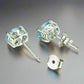 Feshionn IOBI Earrings Ice Blue Genuine Topaz Oval Cut 1.8 CT IOBI Precious Gems Stud Earrings