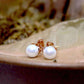 Feshionn IOBI Earrings "Little White Pearls" 6 mm Simulated Pearl Stud Earrings