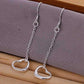 Feshionn IOBI Earrings Love Chain Dangling Heart Earrings