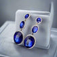 Feshionn IOBI Earrings ON SALE - Evening Elegance Triple Crystal Drop Earrings - Two Colors To Choose