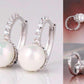 Feshionn IOBI Earrings ON SALE - Pearl Bead Solitaire Hoop Earrings