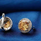 Feshionn IOBI Earrings ON SALE - Round Cut Halo Earrings in Five Elegant Colors