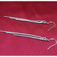 Feshionn IOBI Earrings ON SALE - Triple Tassel Dangling Silver Snake Chain Earrings