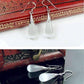 Feshionn IOBI Earrings Opalescent Cat Eye Waterdrop Dangling Hook Earrings
