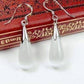 Feshionn IOBI Earrings Opalescent Cat Eye Waterdrop Dangling Hook Earrings