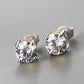 Feshionn IOBI Earrings Opulence Round IOBI Cultured Diamond Solitaire Stud Earrings