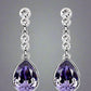 Feshionn IOBI Earrings Regal Purple IOBI Crystals Dew Drop Earrings - Choose Your Color
