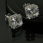 Feshionn IOBI Earrings Royal Princess 6mm Cut Simulated White Or Pink Sapphire Stud Earrings