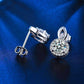 Feshionn IOBI Earrings "Seraphine" Halo Set .75 CT Cubic Zirconia Drop Stud Earrings