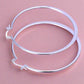 Feshionn IOBI Earrings Silver Razor Bold Hoop Earrings