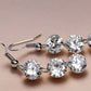 Feshionn IOBI Earrings Silver Trio Naked IOBI Crystals Earrings