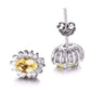 Feshionn IOBI Earrings Spanish Gold Halo 1CTW Genuine Citrine IOBI Precious Gems Earrings