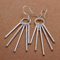Feshionn IOBI Earrings Sterling Silver Five Link Bar Dangling Earrings
