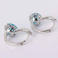 Feshionn IOBI Earrings Topaz CZ Solitaire Hoop Earrings