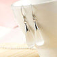 Feshionn IOBI Earrings White Cat Eye Opalescent Cat Eye Waterdrop Dangling Hook Earrings