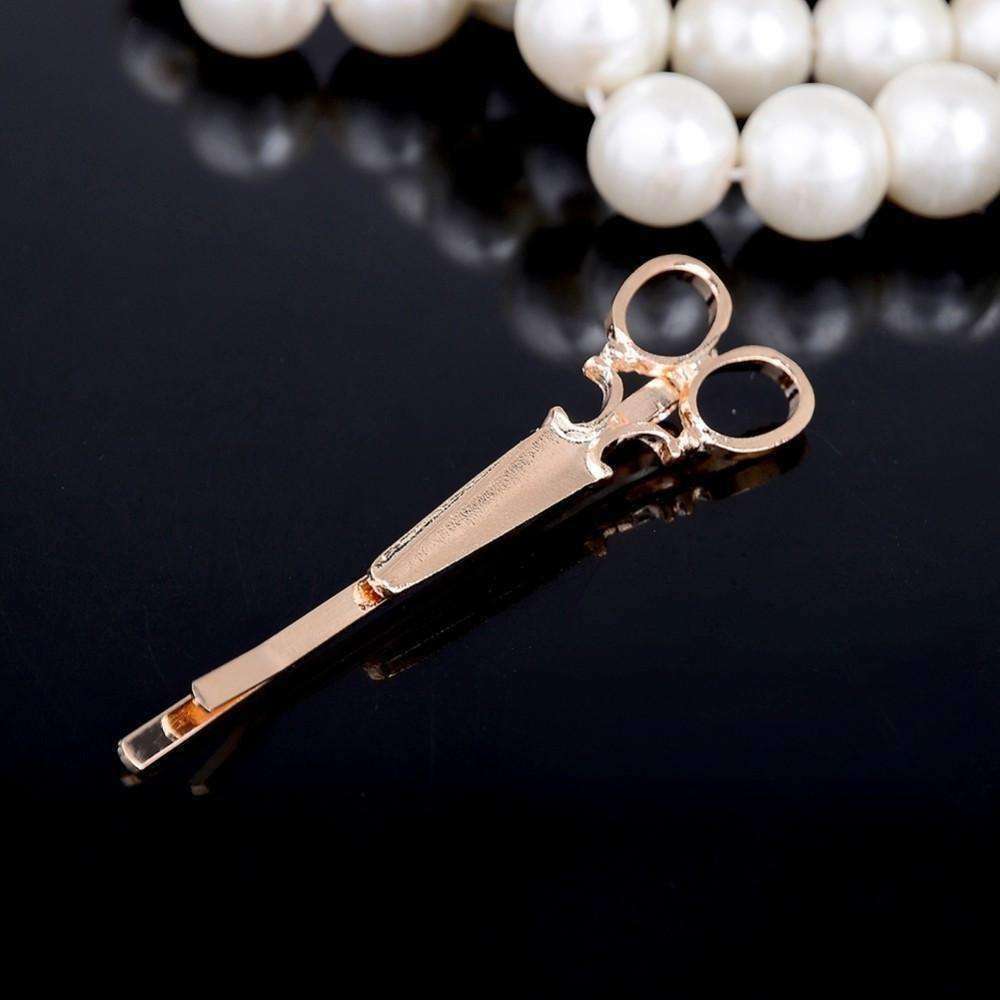 Feshionn IOBI Hair Jewelry Gold Vintage Victorian Scissors Hair Clip Barrette