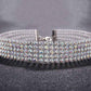 Feshionn IOBI Necklaces 5 Row / Rainbow Rainbow Jeweled Rhinestone Choker in Four Sizes