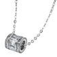 Feshionn IOBI Necklaces Baguette and Pavé CZ Sterling Silver Barrel Necklace