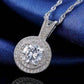 Feshionn IOBI Necklaces Belle Epoque Style Pendant Necklace with 1.25ct Swiss CZ in Platinum Plated Micro Pave' Setting