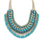 Feshionn IOBI Necklaces Blue Bohemia Weave Beaded Choker Necklace