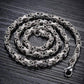 Feshionn IOBI Necklaces Boss Byzantine Box Link Chain 22 inch Stainless Steel Necklace