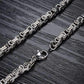 Feshionn IOBI Necklaces Boss Byzantine Box Link Chain 22 inch Stainless Steel Necklace