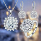 Feshionn IOBI Necklaces Duchess 6CT Cushion Cut Floral Halo IOBI Cultured Diamond Pendant