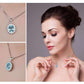 Feshionn IOBI Necklaces French Blue Halo 2.5CT Genuine Topaz IOBI Precious Gems Pendant