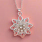 Feshionn IOBI Necklaces Large Sacred Lotus Flower Silver Necklace