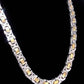Feshionn IOBI Necklaces LYNX 22 inch Two Tone Flat Byzantine Link Stainless Steel Necklace