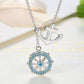 Feshionn IOBI Necklaces Nautical Adventure Blue Topaz Sterling Silver Lariat Necklace