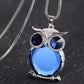 Feshionn IOBI Necklaces "Night Shades" Austrian Crystal Owl Cabochon Pendant Necklace ~ Three Colors to Choose!