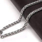 Feshionn IOBI Necklaces Oakland 5mm Stainless Steel Men's Wheat Link Chain Necklace - Two Sizes