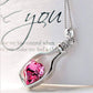 Feshionn IOBI Necklaces ON SALE - Bottled Up Love IOBI Crystals Necklace in Sapphire Pink