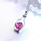 Feshionn IOBI Necklaces ON SALE - Bottled Up Love IOBI Crystals Necklace in Sapphire Pink